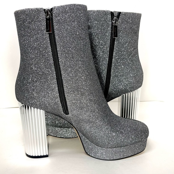 NWT MICHAEL KORS Porter Glitter Platform Dress Booties Size 9.5M - Picture 7 of 9
